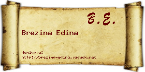 Brezina Edina névjegykártya