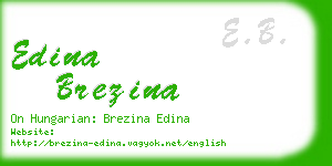 edina brezina business card